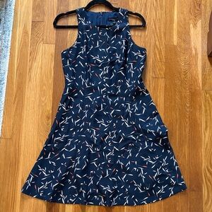 NWT Banana Republic Navy Patterned Dress